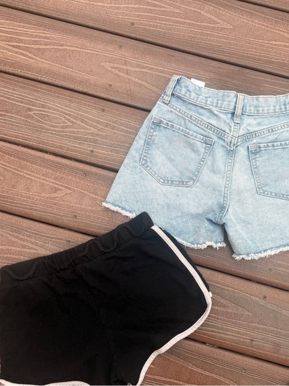 Bundle of 2 Old Navy Jeans & Black Athletic Shorts White Trim sz10 youth girls - Picture 8 of 9